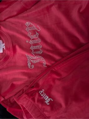 Girls Pink Rhinestone Logo Sweatshirt Top